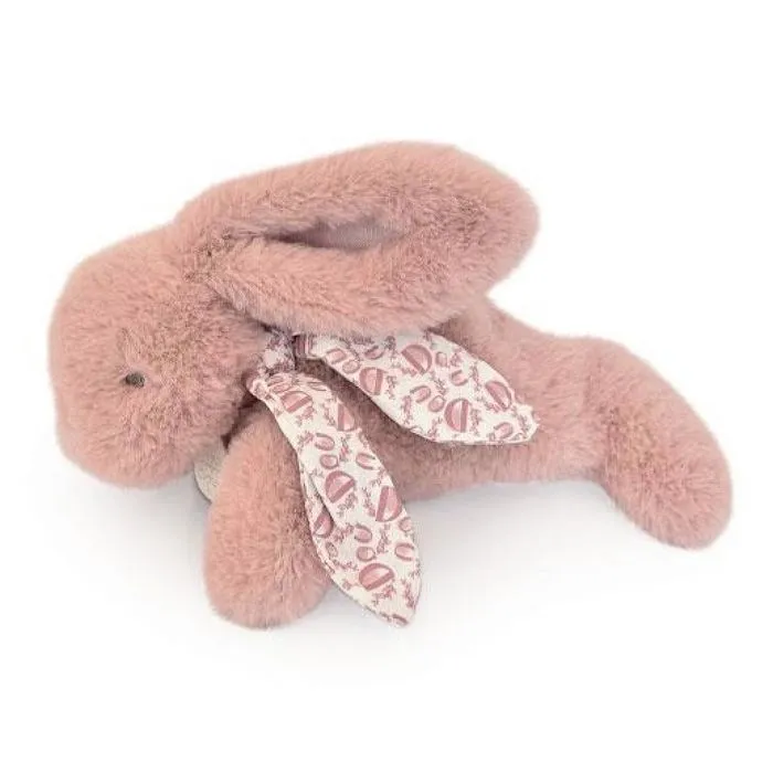 Doudou et Compagnie - Peluche lapin rose poudré 25 cm-1
