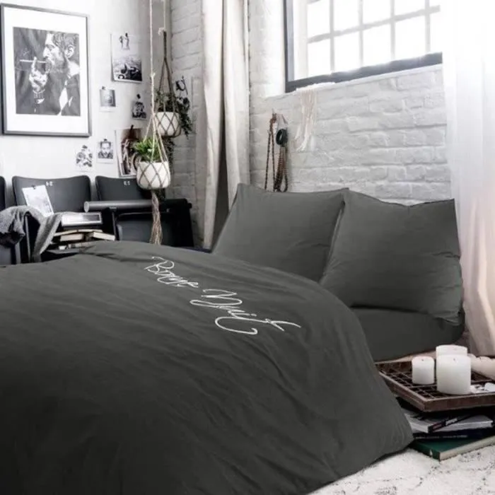 Housse de Couette - Papillon Napier - 200x220 cm - 2 Taies 60x70 cm - Gris - Percale 100% Coton-3