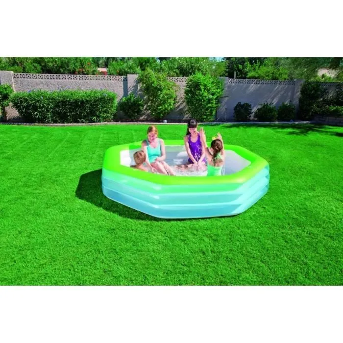 Piscine gonflable avec 3 anneaux, bestway 54119-1
