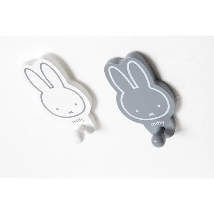 ROBA Patère Bébé - 2 Crochets Murals Lapin "miffy®" - Gris/Blanc-2