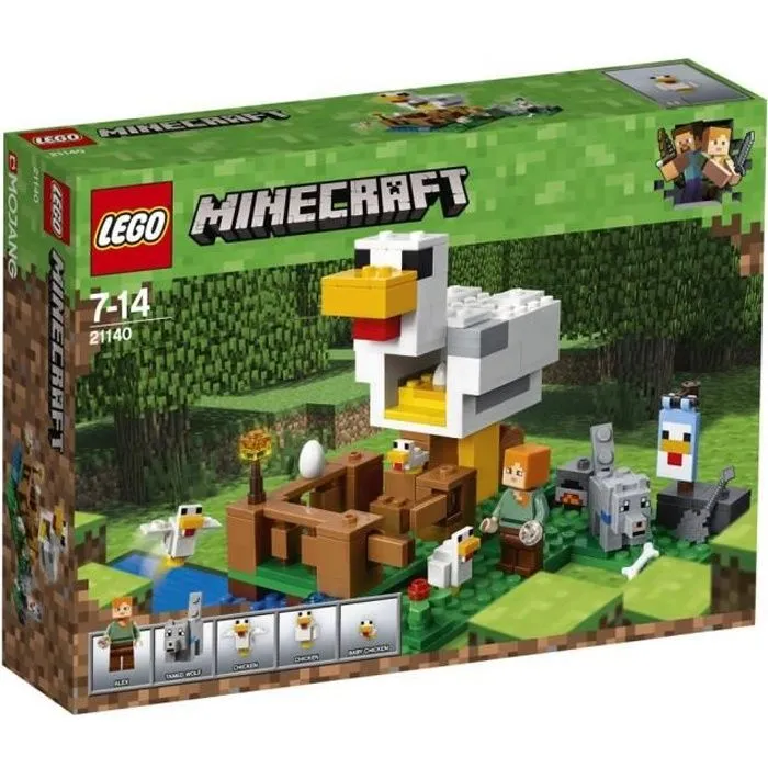 Jeu de construction LEGO® Minecraft™ 21140 Le poulailler - 198 pièces - Garçon et fille - A partir de 5 ans-0