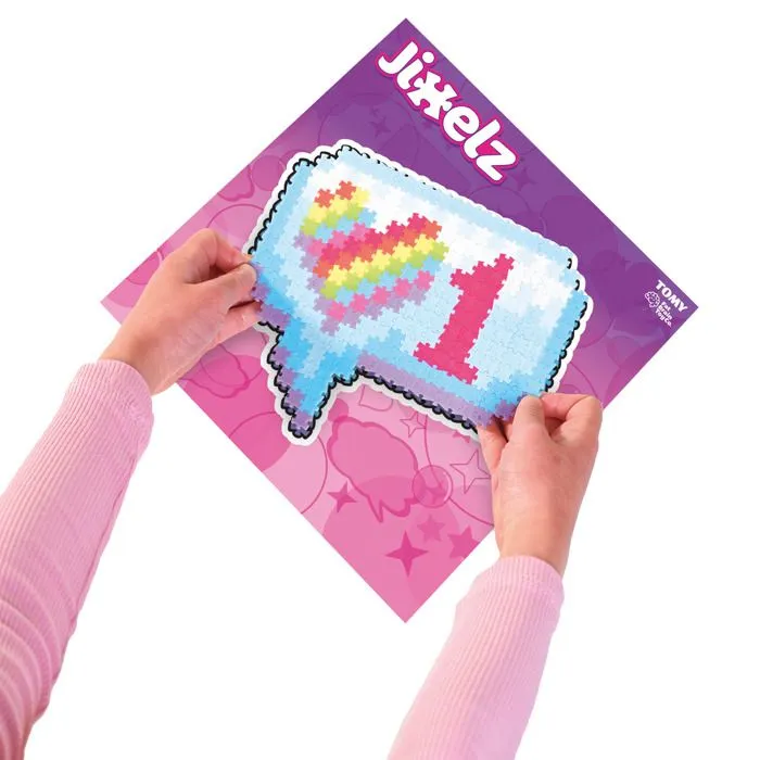Jeu de construction - Jixelz - Love Emoji - 250 pièces - Multicolore - À partir de 6 ans-1