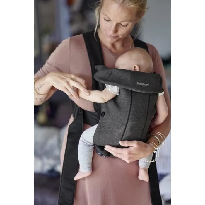 Porte-bébé Mini - BABYBJORN - Gris charbon - Physiologique - De 0 à 4 mois-2