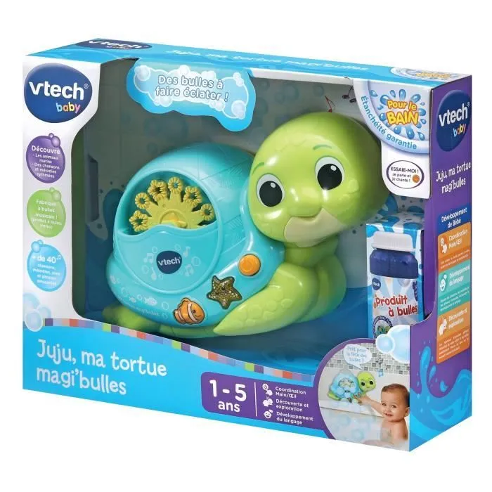 Tortue musicale VTECH JUJU MA TORTUE MAGI BULLES pour bébé de 1 à 5 ans-2