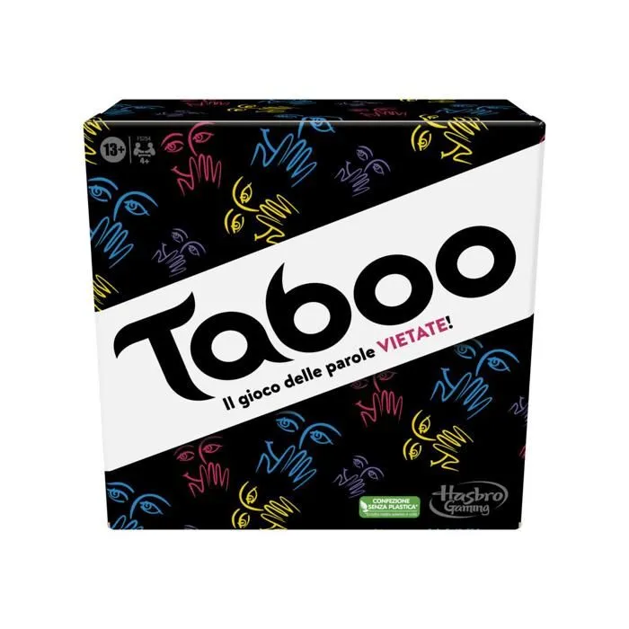 Hasbro Gaming Jeu de tabou Classique, Jeu de fête, Jeu de Mots pour Adultes et Adolescents, Jeu de devinettes pour 4 Joueurs et-1