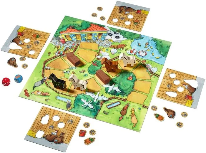 HABA - Hop! Hop! Galopons! - Jeu de Chevaux - Jeu de société - 3 ans et plus, 5445-2