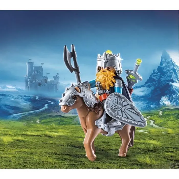 PLAYMOBIL Knights - Combattant nain et poney - Marque PLAYMOBIL - Pour Enfant de 5 ans et plus-1