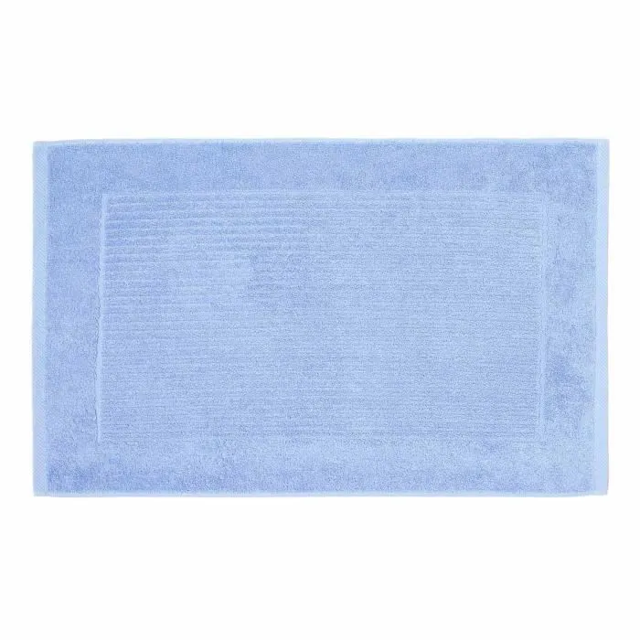 Tapis de Bain Uni - HOMESCAPES - Bleu Ciel - 100% Coton Turc-0