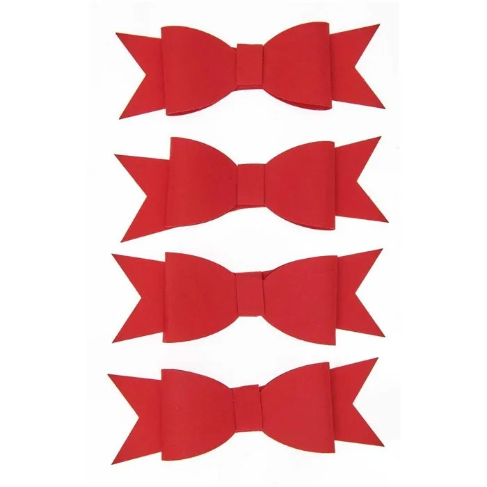 Autocollants 3D - Rico Design - Noeuds Rouge - 1 Paquet - Mixte - Etude-0