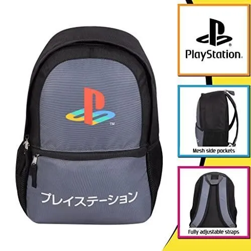 Playstation Contrast Japanese Logo Sac à Dos, Enfants, One Size, Charcoal, Merce Ufficialee-1
