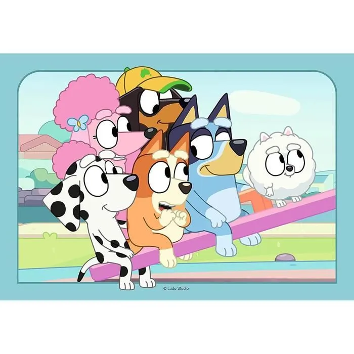 Puzzles 2 x 12 pièces : S'amuser avec Bluey-1