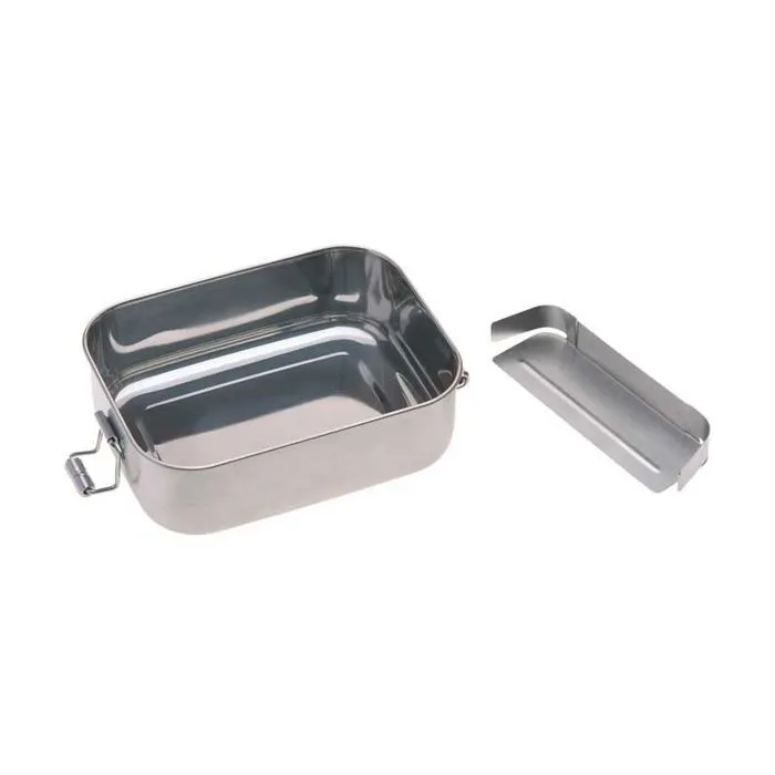 Lässig Boîte à déjeuner argenté marron pour fille et garçon - Lunchbox Stainless Steel Bamboo Garden Explorer 150379-4
