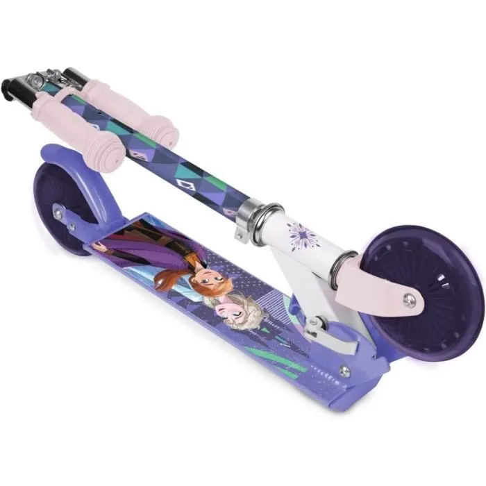REINE DES NEIGES TROTTINETTE DISNEY 2 ROUES ACIER PLIABLE ET REGLABLE AVEC FREIN ROUE ARRIERE-1