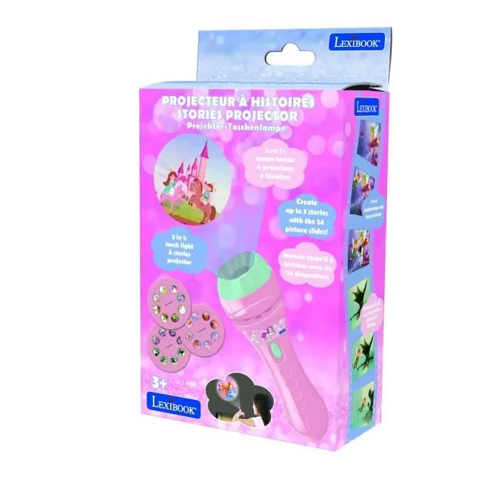 Projecteur à histoires - Licorne - Multicolore - 3 disques inclus - Pour enfants à partir de 3 ans - Intérieur-0