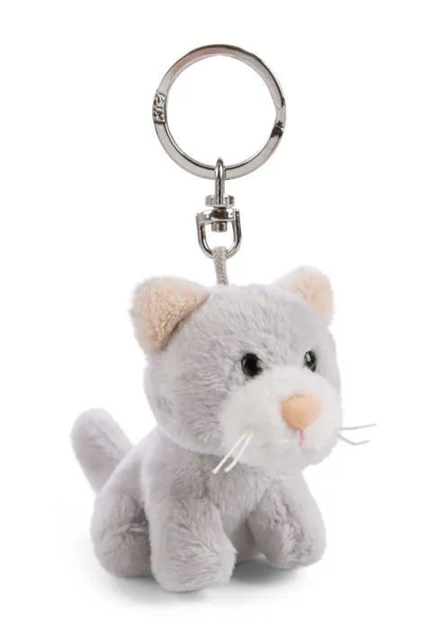 Peluche Nici - 48127 - Porte-cles Chat > 6 cm dans Une boite Cadeau, Gris-2
