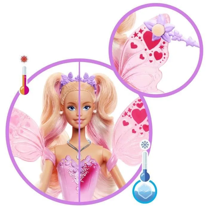 Poupée Barbie Fée-Ailes Et Tenue Avec Changement De Couleur-6