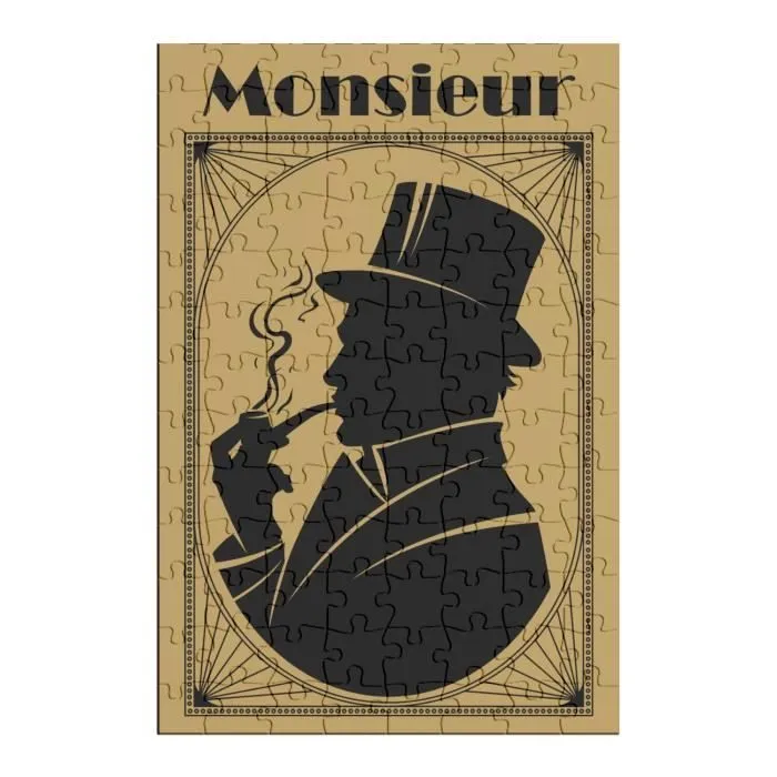 Puzzle Classique 100 pièces Monsieur Homme Luxe Vintage Style-1