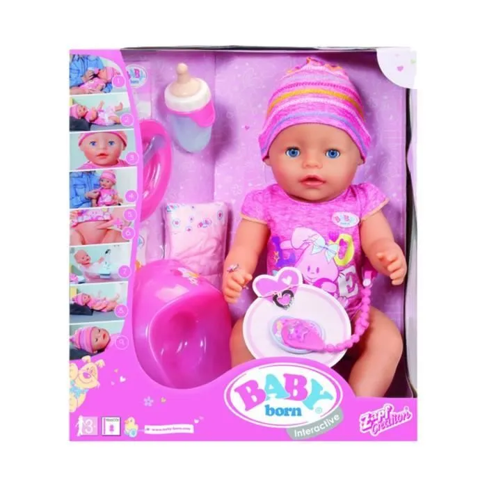 Poupon interactif Baby Born - Splash Toys - Fille - 9 fonctions - 11 accessoires inclus-3