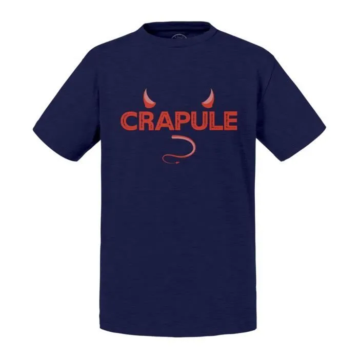 T-shirt Enfant Bleu Crapule Démon Méchant mignon-0