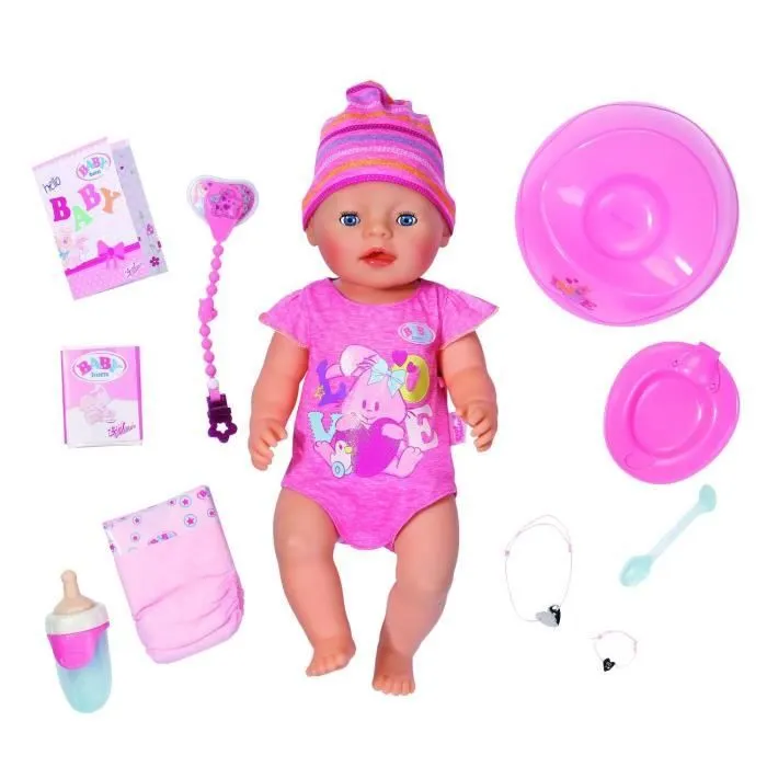 Poupon interactif Baby Born - Splash Toys - Fille - 9 fonctions - 11 accessoires inclus-1