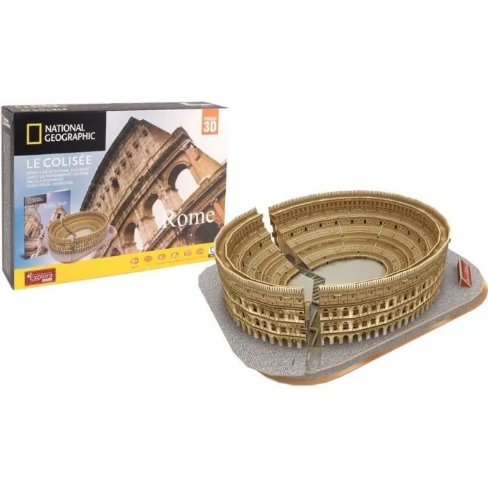 Puzzle 3D lumineux - Colisée - Jeu de construction - EXPLORA - 131 pièces - Dès 8 ans-0