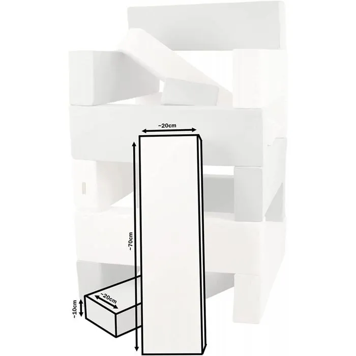 Set Jenga - 15 Blocs en Mousse Multicolore - Sécurité Hygiénique - Résistant et Durable-1