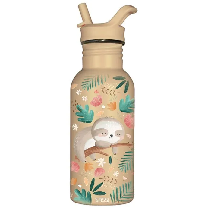 Bouteille en inox - Sassi Junior - Gnawy le paresseux - 500 ml - Multicolore - Isotherme-1