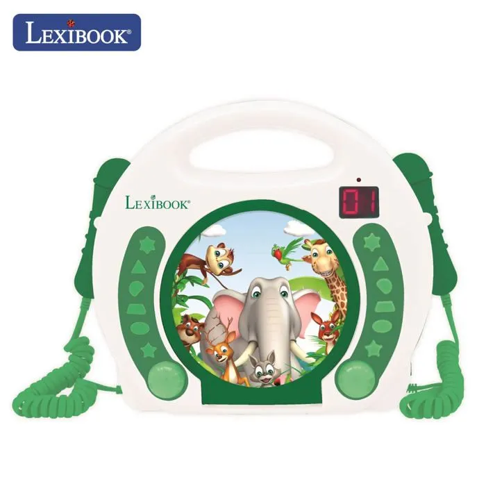 Lecteur CD portable avec 2 microphones Animaux-0