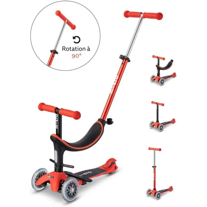 Trottinette évolutive - MICRO - Mini 3en1 Révolution Rouge - Mixte - Loisir - Enfant-2