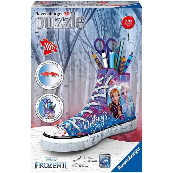 Puzzle 3D Sneaker La Reine des Neiges 2 - Ravensburger - 108 pièces - Sans colle - Dès 8 ans-2