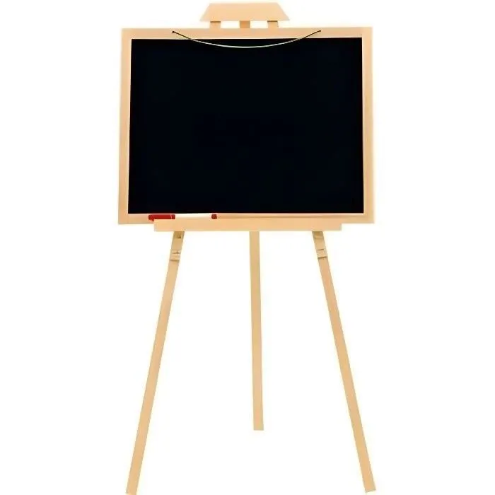 Chevalet créatif en bois - JEUJURA - Ardoise réversible et à suspendre - Lettres aimantées et accessoires inclus-0