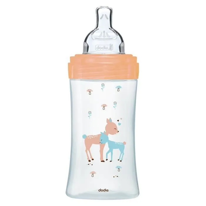 Dodie Biberon Sensation+ Anti-Coliques en Verre +0m Beige Biche 270ml-2