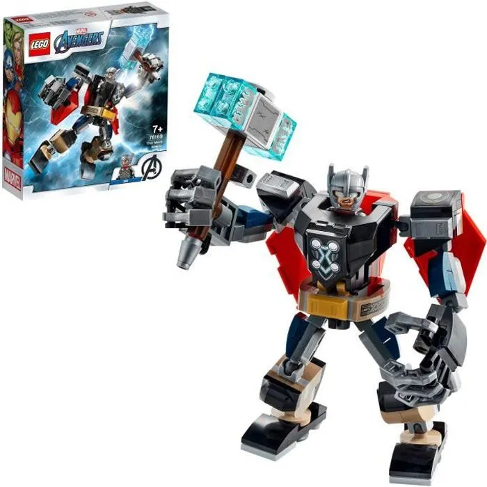 LEGO® Marvel Avengers 76169 L’armure robot de Thor, set à construire et collectionner comprenant le marteau de Thor et sa figurine-0