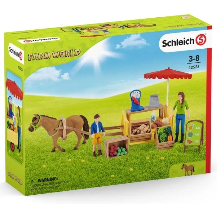 Étal mobile de la ferme SCHLEICH - 42528 - Farm World-1