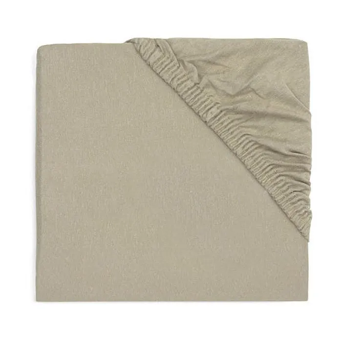 Drap-housse Jersey lit bébé Vert Olive 60 x 120 cm-0