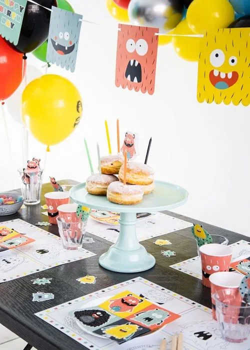 Jeu de stickers Folat - 68358 - Bulles de Savon Autocollant Monster Bash-6 pièces, Multicolore-2