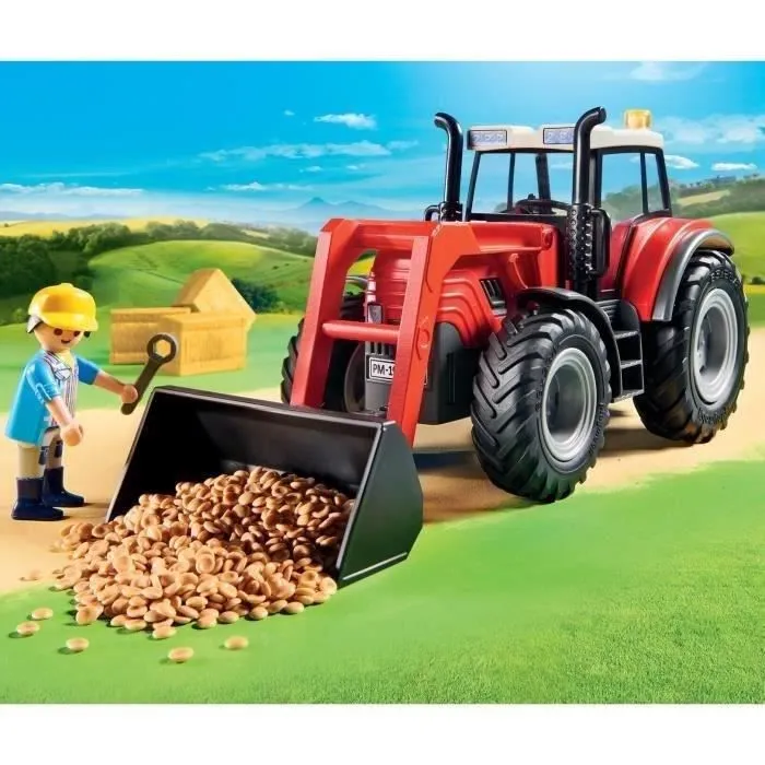 PLAYMOBIL - 70131 - Country La Ferme - Grand tracteur avec remorque-3