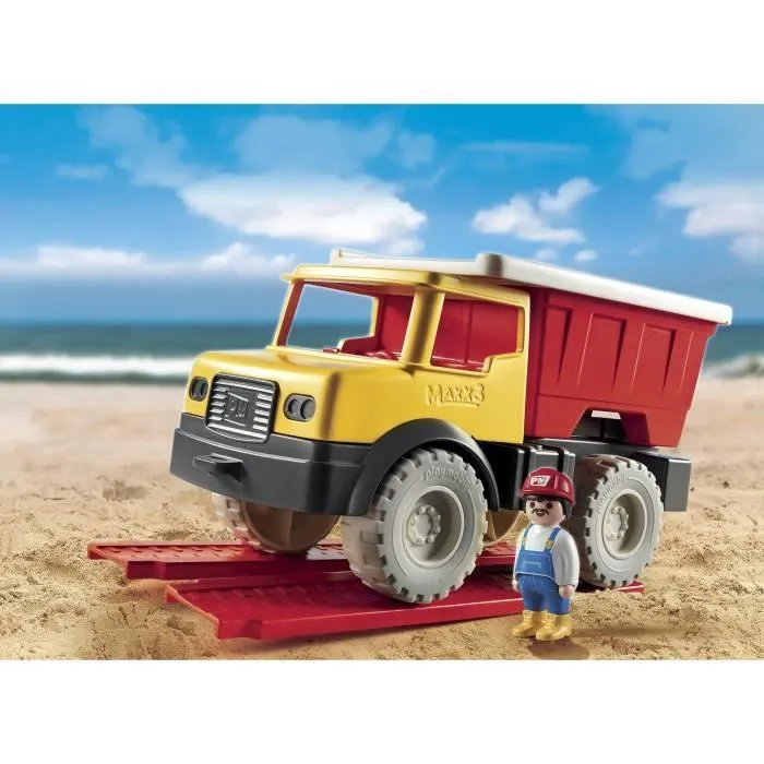 PLAYMOBIL - Camion Tombereau avec Seau - Playmobil Sand - 2 ans et plus-3