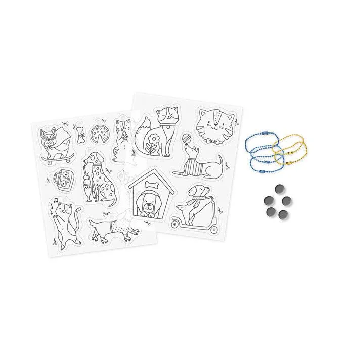 Coffret 10 Décos en Plastique Fou Chats & Chiens à Créer - DIY - Kit Loisir Créatif Enfant - Dès 6 Ans-2