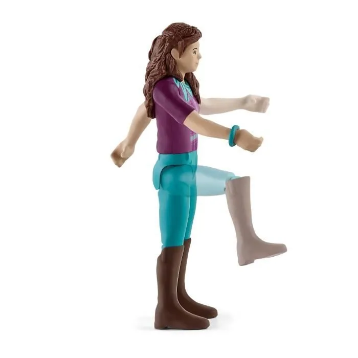 Figurine Cavalière Lisa et Storm, coffret schleich avec 10 éléments inclus dont 1 cheval schleich hanovrien et sa cavalière,-3
