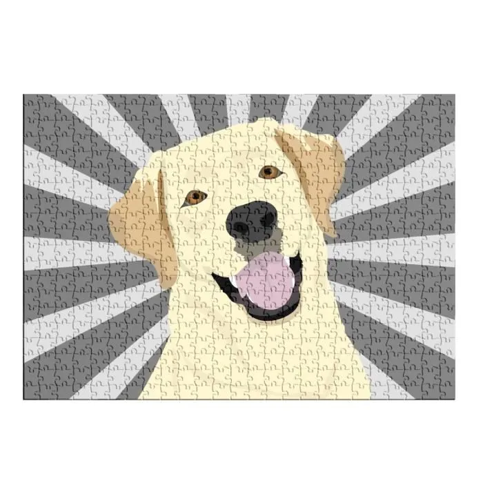 Puzzle Classique - FABULOUS - Labrador Gros Chien Blanc Art Dessin - 500 Pièces - Adulte - Intérieur-1