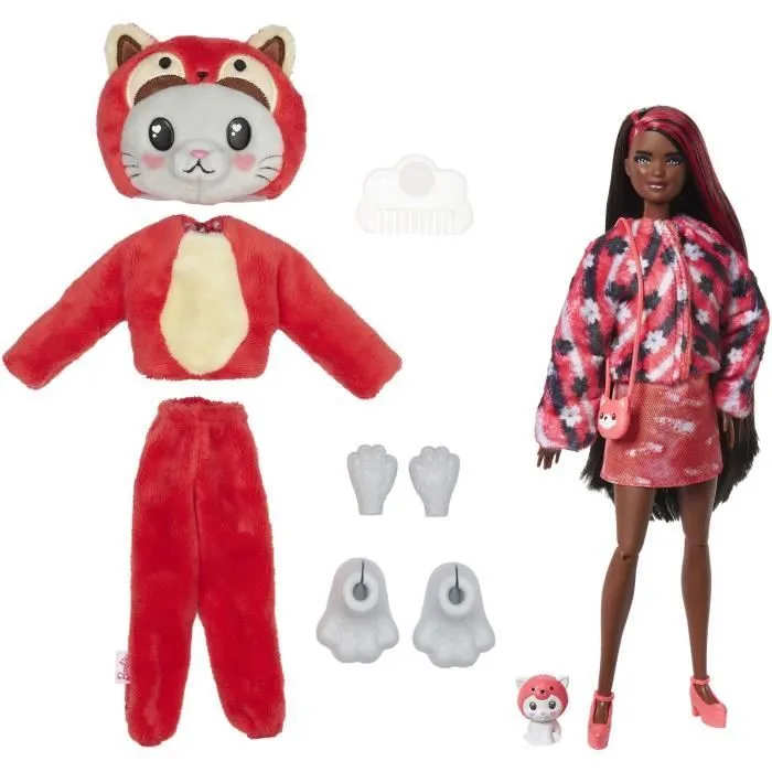 Barbie-Cutie Reveal-Poupée sur le thème des costumes, chaton panda HRK23-5