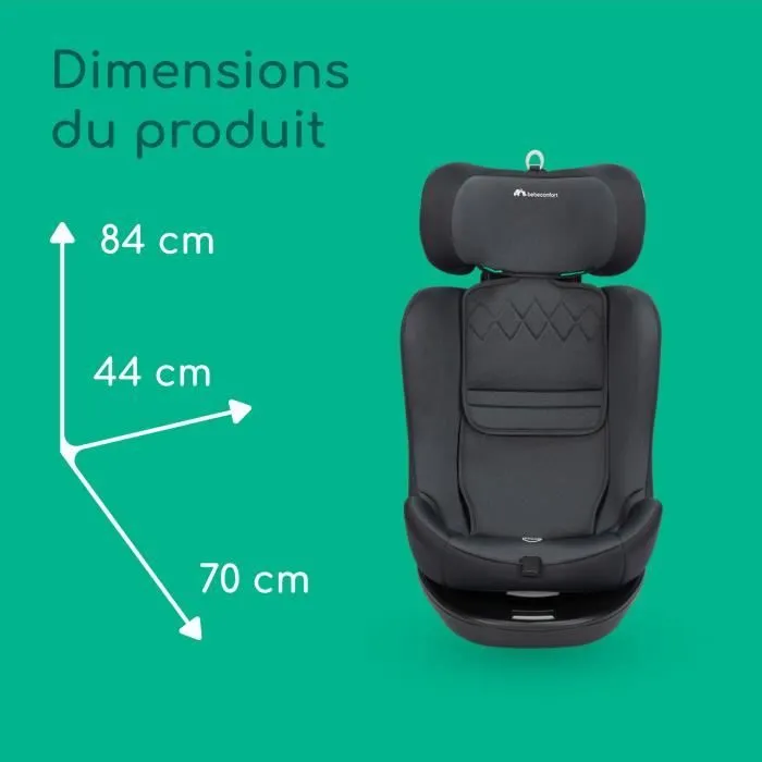 BEBECONFORT Siège auto évolutif pivotant 360° EvolveFix i-Size - Gr 0/1/2/3 - Isofix - 0 à 12 ans (36 kg) - 40-150 cm TINTED BLACK-4