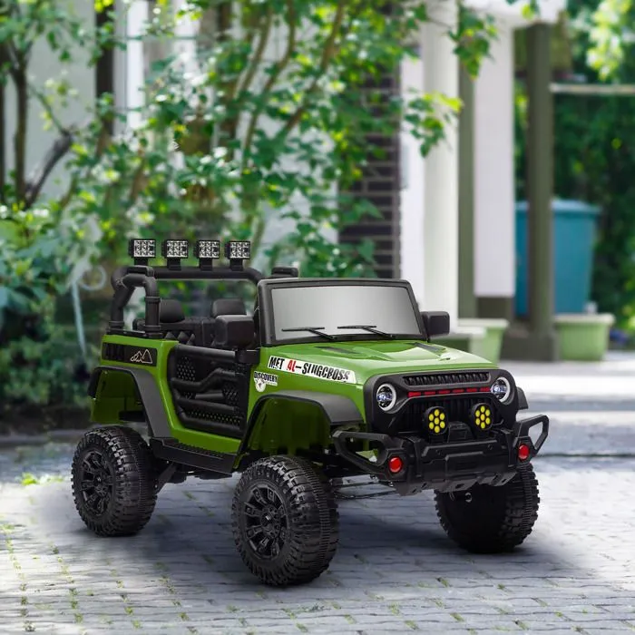 Buggy électrique enfant - AIYAPLAY - télécommande 2.4Ghz - 2 moteurs 12 V - 3 vitesses - vert-2