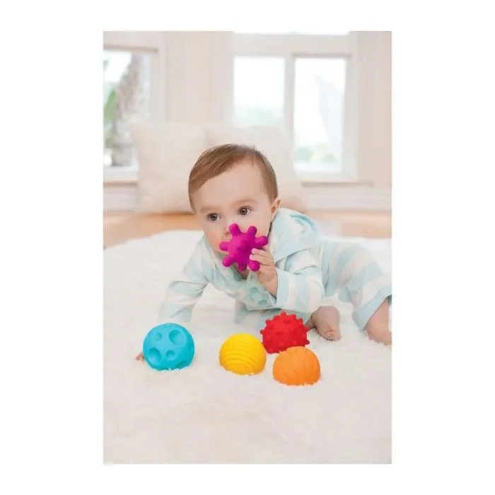 6 balles sensorielles - INFANTINO - Jouet pour bébé - Couleur bleu - Plastique souple-1