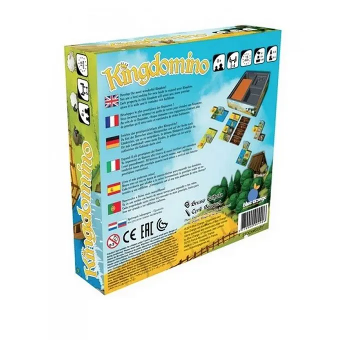 Jeu de réflexion Kingdomino - BLUE ORANGE - Modèle Kingdomino - 2 joueurs ou plus - Adulte - Bleu-1