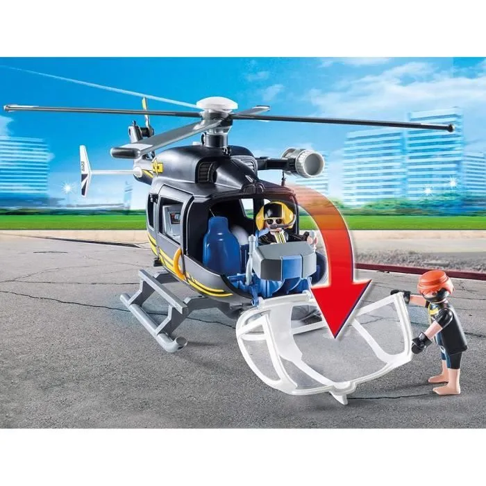 PLAYMOBIL - City Action - Hélicoptère et policiers d'élite - 48 pièces - Mixte - A partir de 5 ans-3