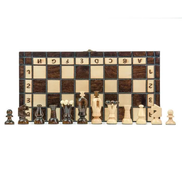 Echecs, Jeu de Dames 2 en 1 Echiquier en Bois - Echec Jeux d'echec Chess Dame Echequiers Pièces Grand 31 x 31 cm-2