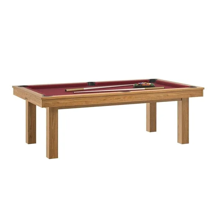 René Pierre - Table billard convertible René Pierre Lafite Noyer Venice - Couleur du meuble:Noyer couleur du tapis:Gris accessoires-3