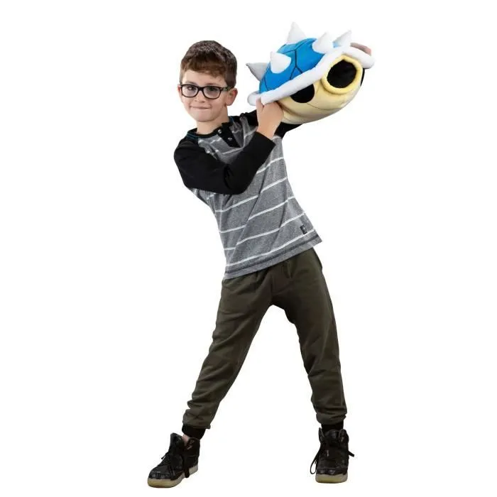 Peluche Club Mocchi Mocchi Carapace Bleue 30 cm - TOMY - Mario Kart-1